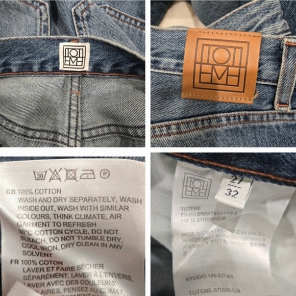 Toteme Vintage Studio Straight-Leg Jeans Size 25-26 - Picture 9 of 9